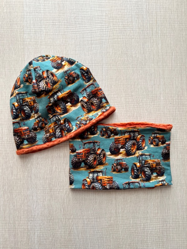 Berrettino e Scaldacollo pile Trattori 7-10 anni