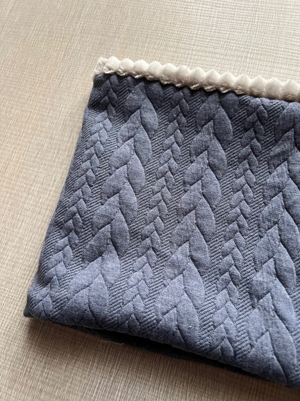 Scaldacollo knit jeans interno lino