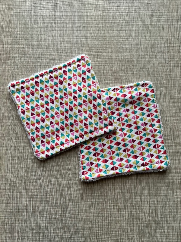 Coppia Salviette Struccanti Lavabili in bamboo Triangolini