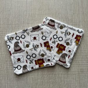 Coppia Salviette Struccanti Lavabili in bamboo Harry Potter