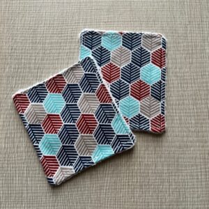 Coppia Salviette Struccanti Lavabili in bamboo Esagoni