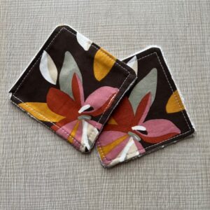 Coppia Salviette Struccanti Lavabili in bamboo Maxi Fiori