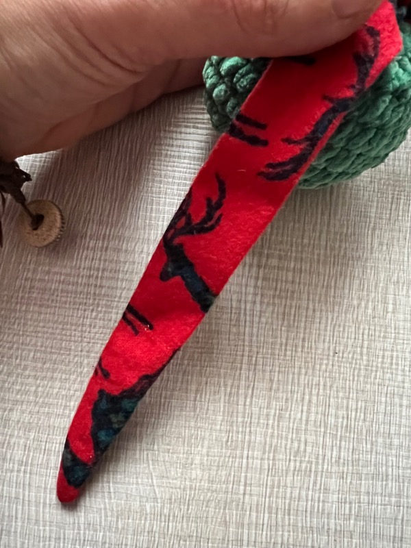 Pallina Natalizia in Ciniglia Verde con Renne - immagine 2