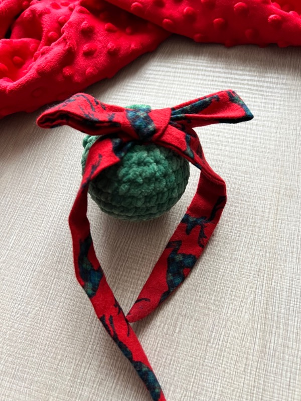 Pallina Natalizia in Ciniglia Verde con Renne