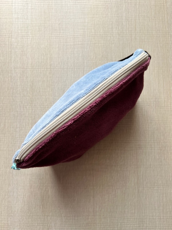 Pochette in spugna Bamboo Viola azzurro