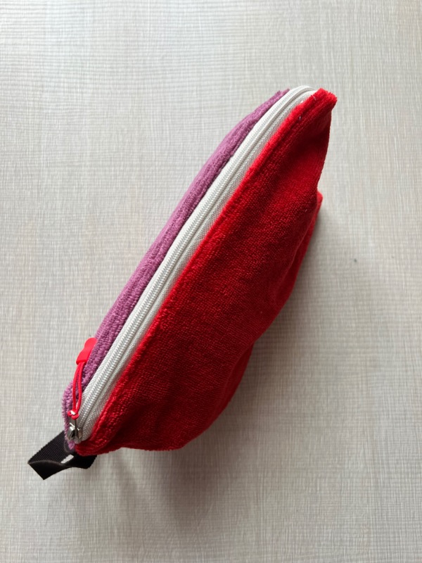 Pochette in spugna Bamboo Viola rosso