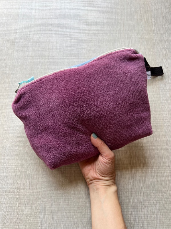 Pochette in spugna Bamboo Viola azzurro - immagine 3