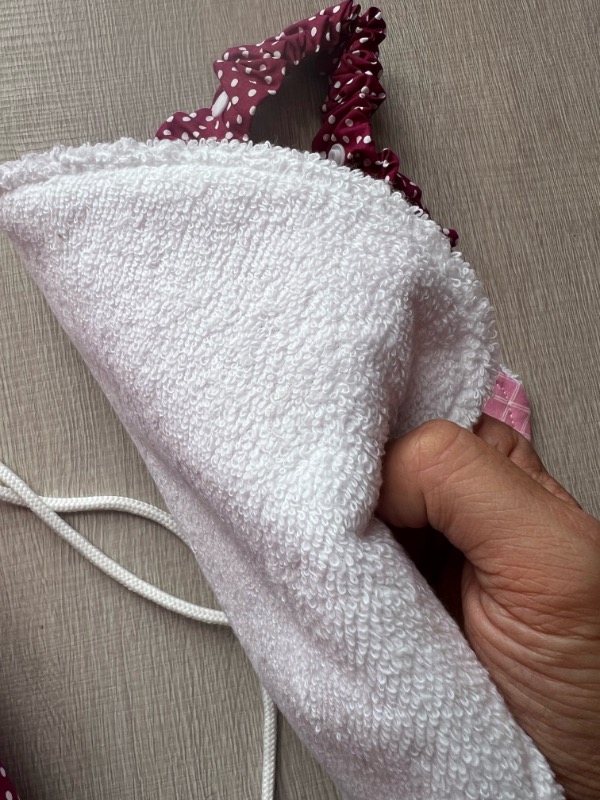 Sacchetta Zainetto e Bavaglino Fiori Rosa - immagine 8