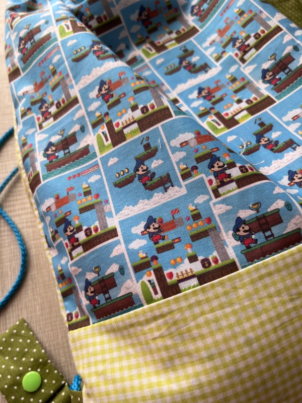 Sacchetta Zainetto e Bavaglino Supermario - immagine 6